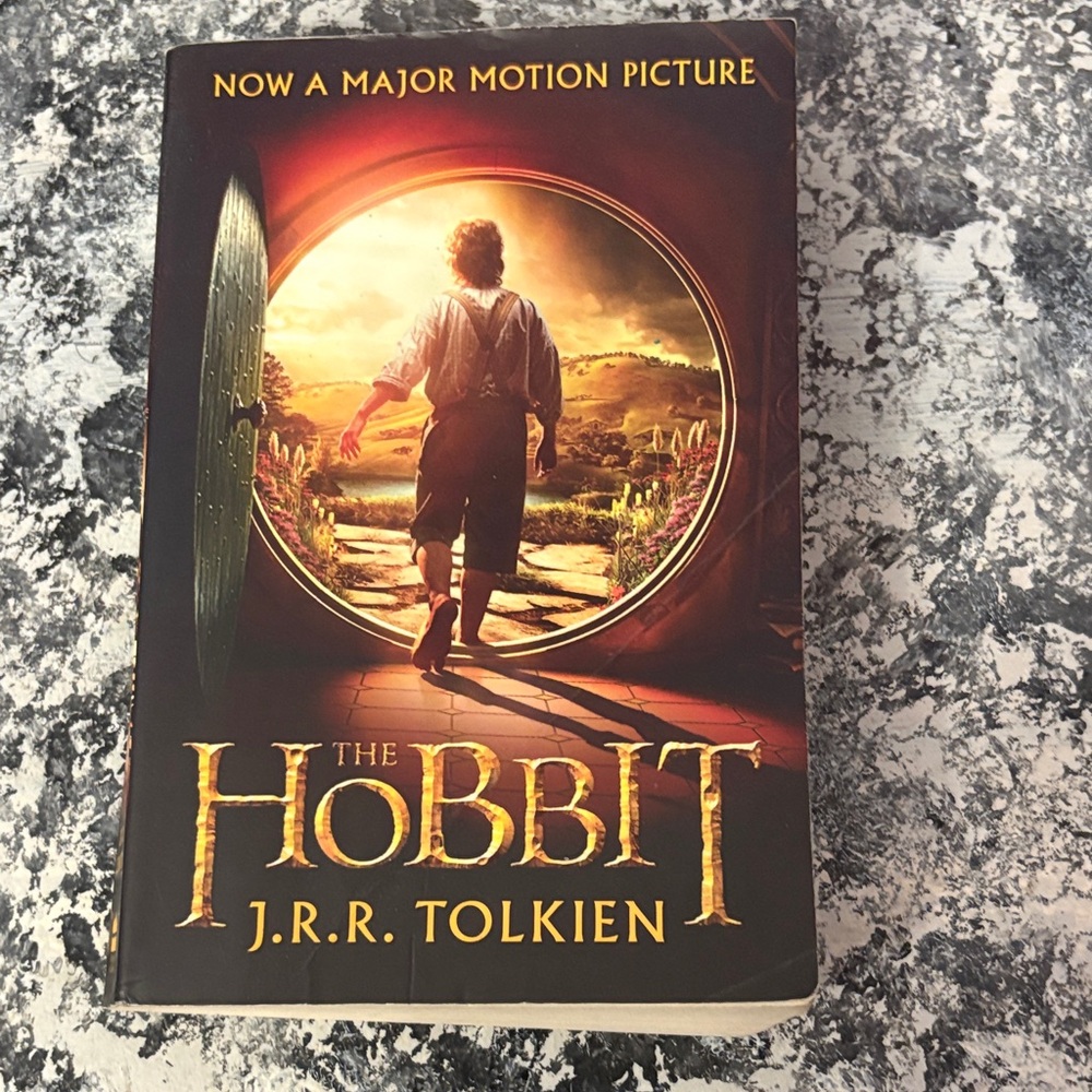 The Hobbit by J.R.R. Tolkien - Illustrated Paperback (Gold and Brown Cover)